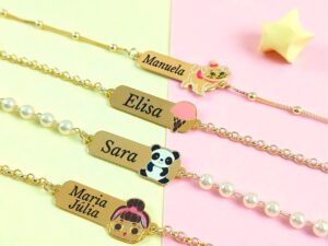 Pulseira Infantil com Personagem (semijoia)