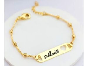 Pulseira Infantil com bolinhas (Semijoia)