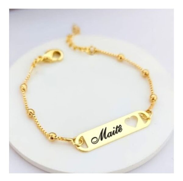 Pulseira Infantil com bolinhas (Semijoia)